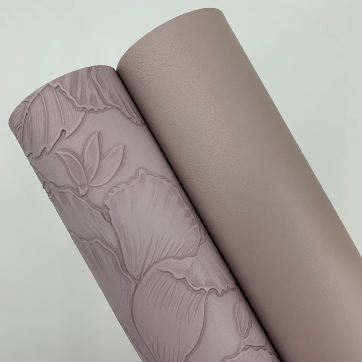 Spring Lilac “Embossed Tropics” Faux Leather Half Meter Rolls