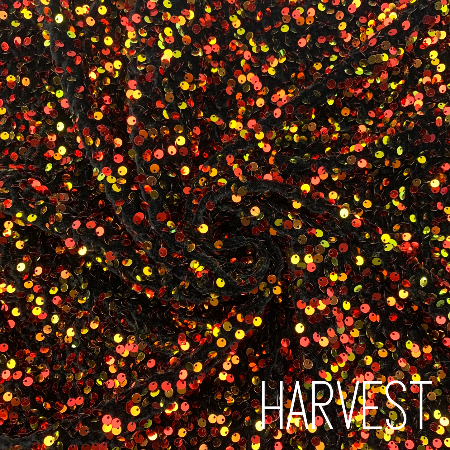 Harvest Sequin Velvet Four Way Stretch Fabric