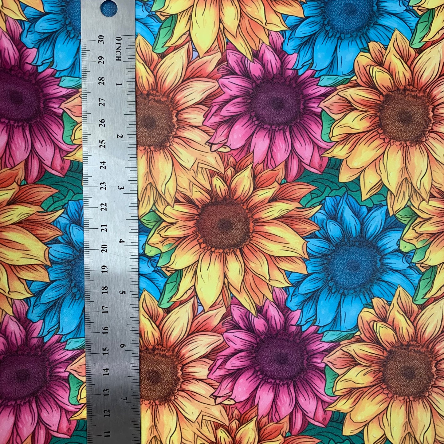 Colorful Sunflowers Large scale Smooth Vinyl Custom Print