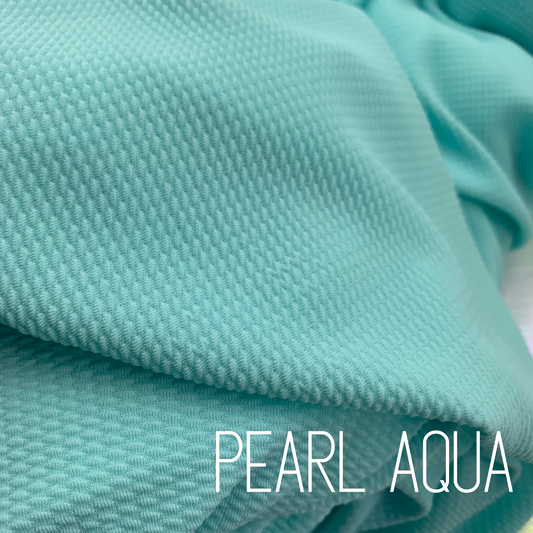 Pearl Aqua Blue Bullet Liverpool Stretchy Spandex Fabric
