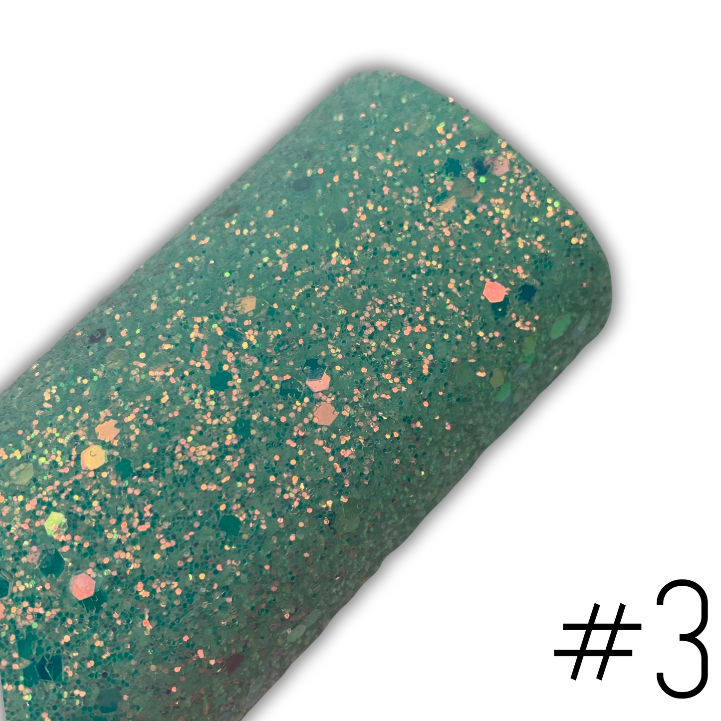 GLOW IN THE DARK Chunky Glitter Faux Leather with Soft Felt Backing