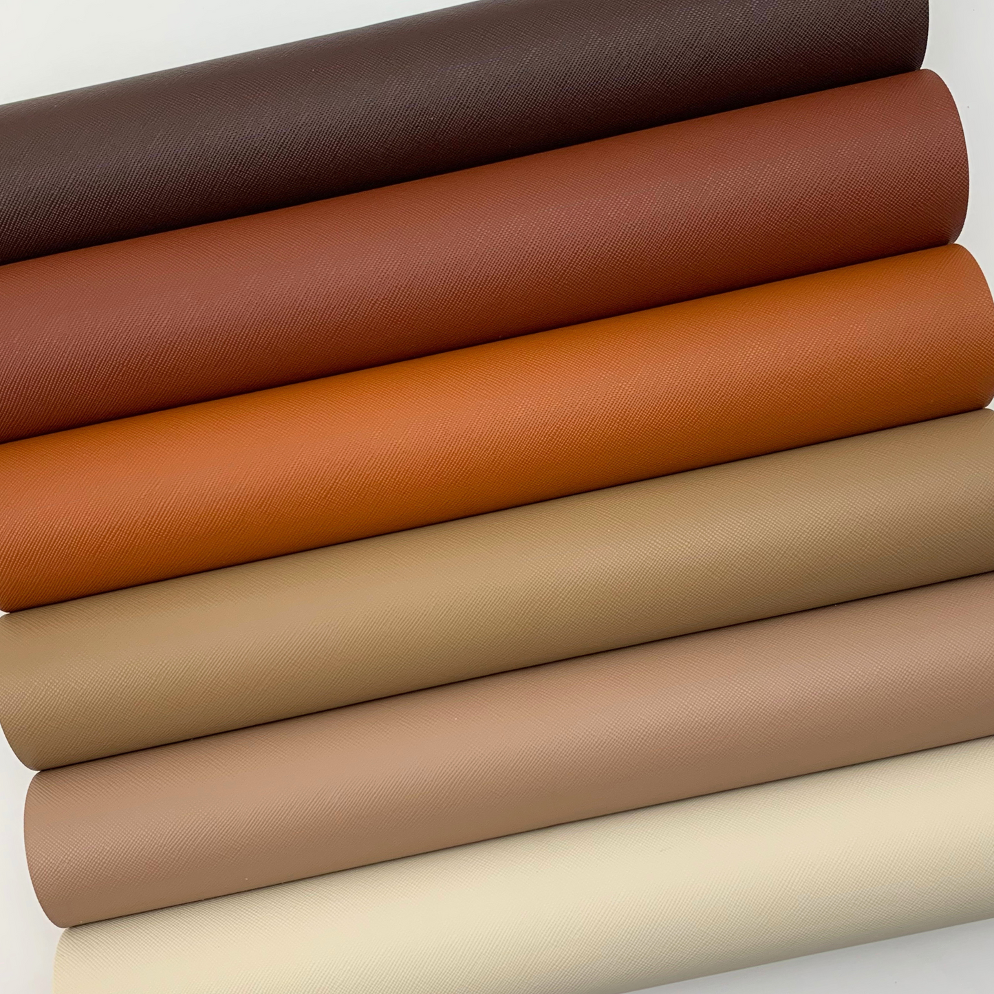Saffiano Crosshatch Faux Leather Solid Colors - 1/3 yard Rolls