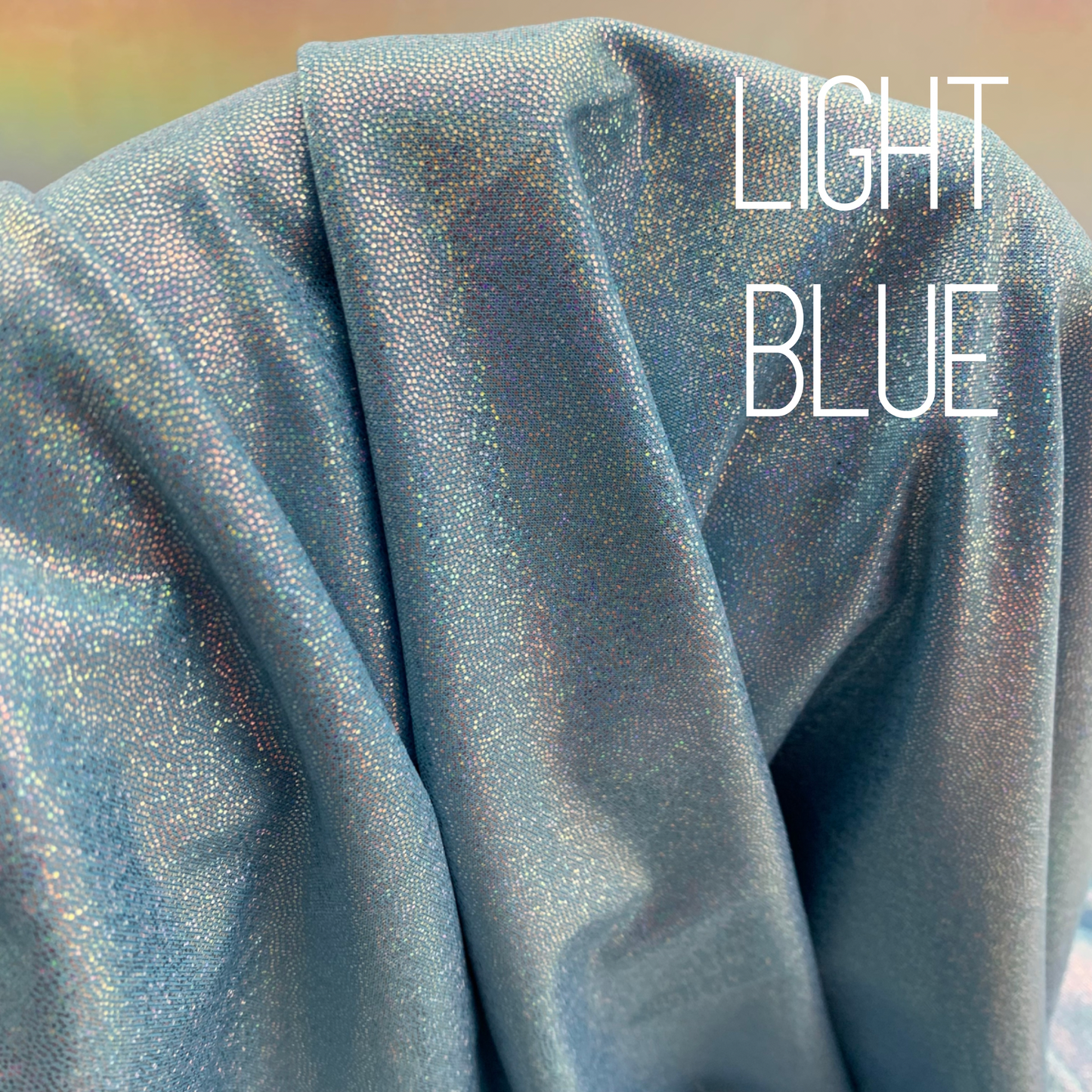 Light Blue Mini Dazzle Hologram Mystique Polyester Spandex Four Way Stretch Fabric