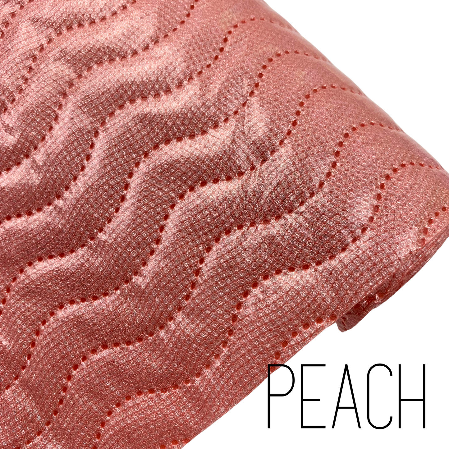 Wavy Quilted Faux Leather Half Yard Roll