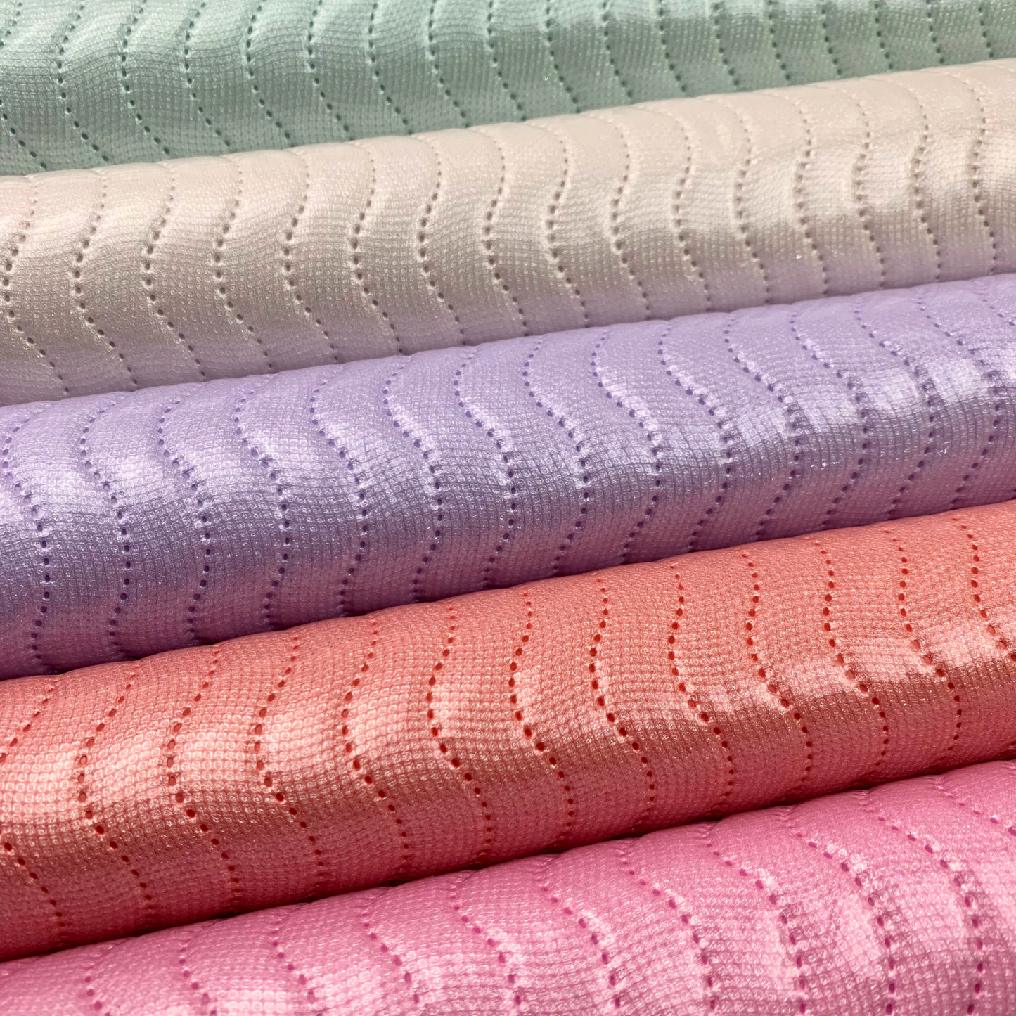 Wavy Quilted Faux Leather Half Yard Roll