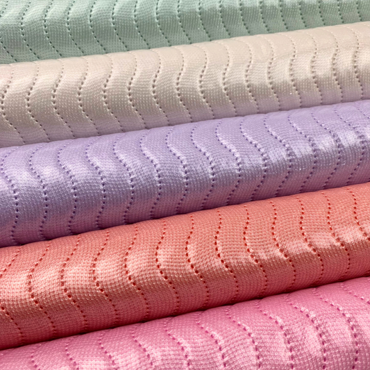 Wavy Quilted Faux Leather Half Yard Roll