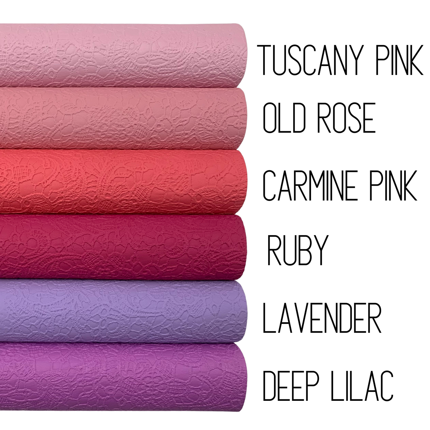 Paisley Lace Floral Embossed Faux Leather - Sheets and Rolls