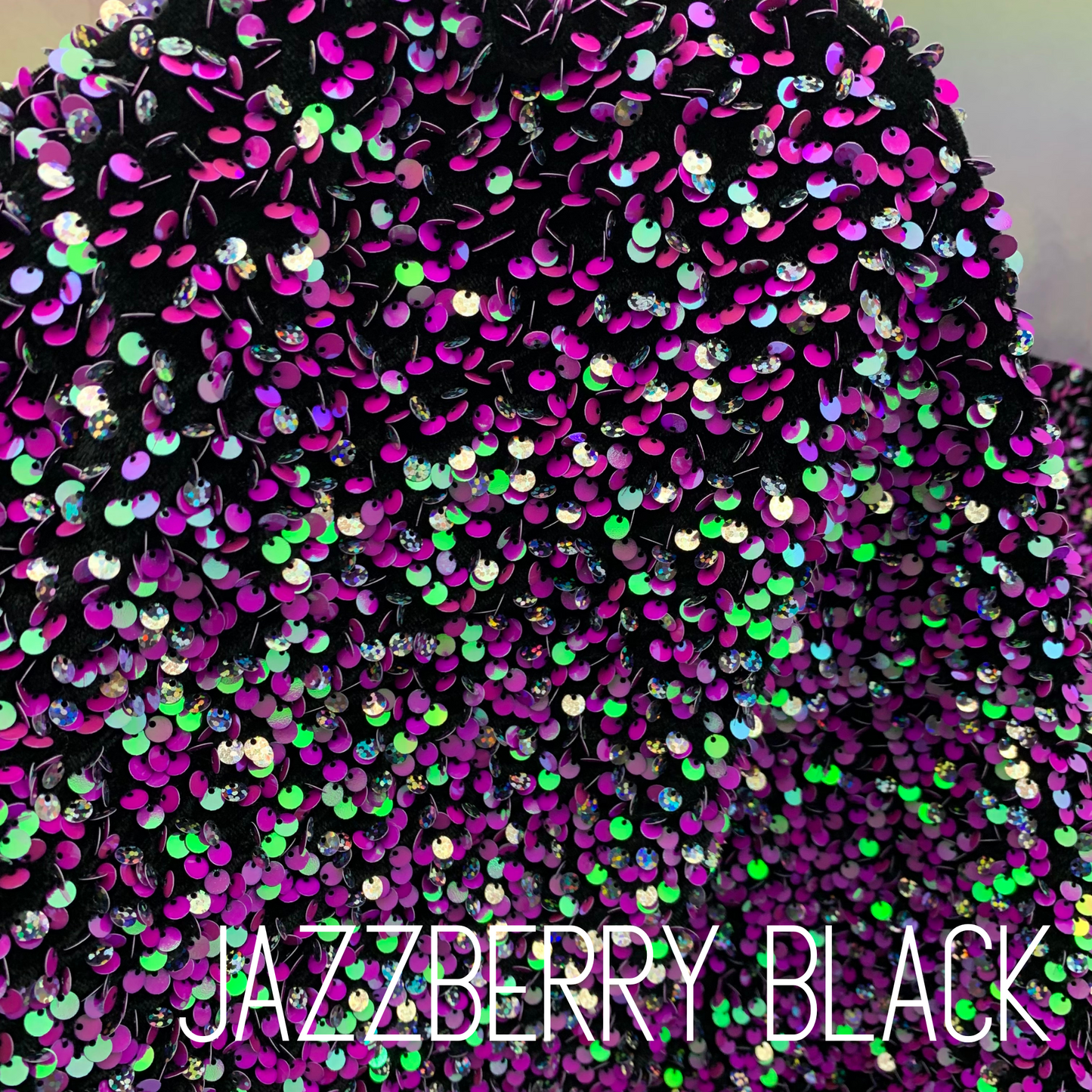 Jazzberry Black Sequin Velvet Four Way Stretch Fabric