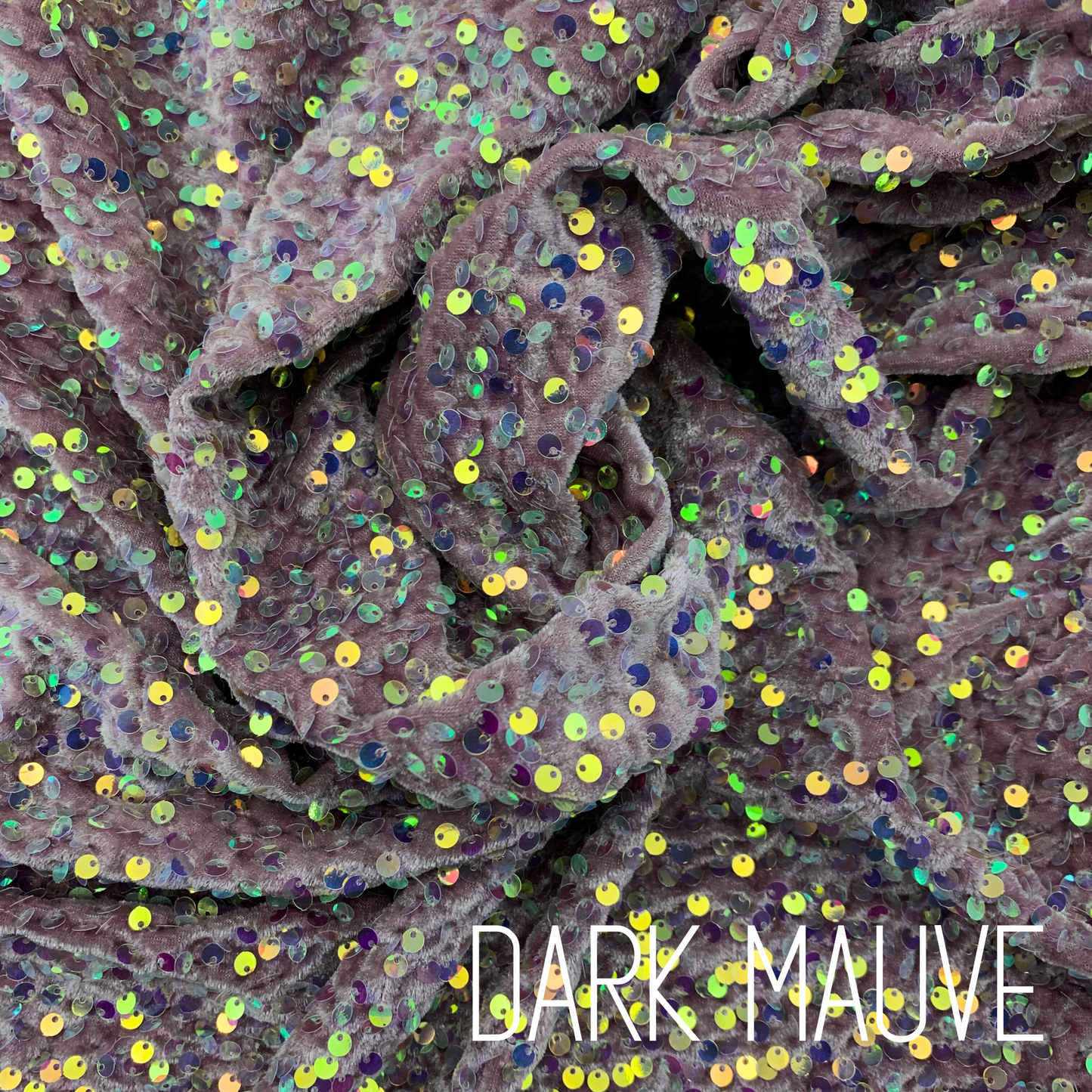 Dark Mauve Sequin Velvet Four Way Stretch Fabric