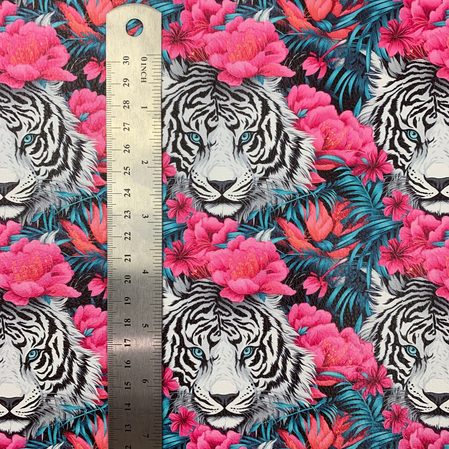 White Tiger Large scale Pebble Vinyl Custom Print