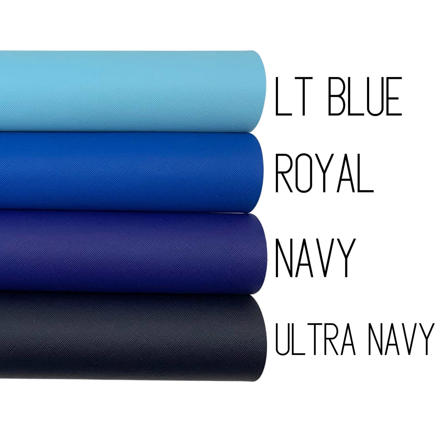 Saffiano Crosshatch Faux Leather Solid Colors - 1/3 yard Rolls