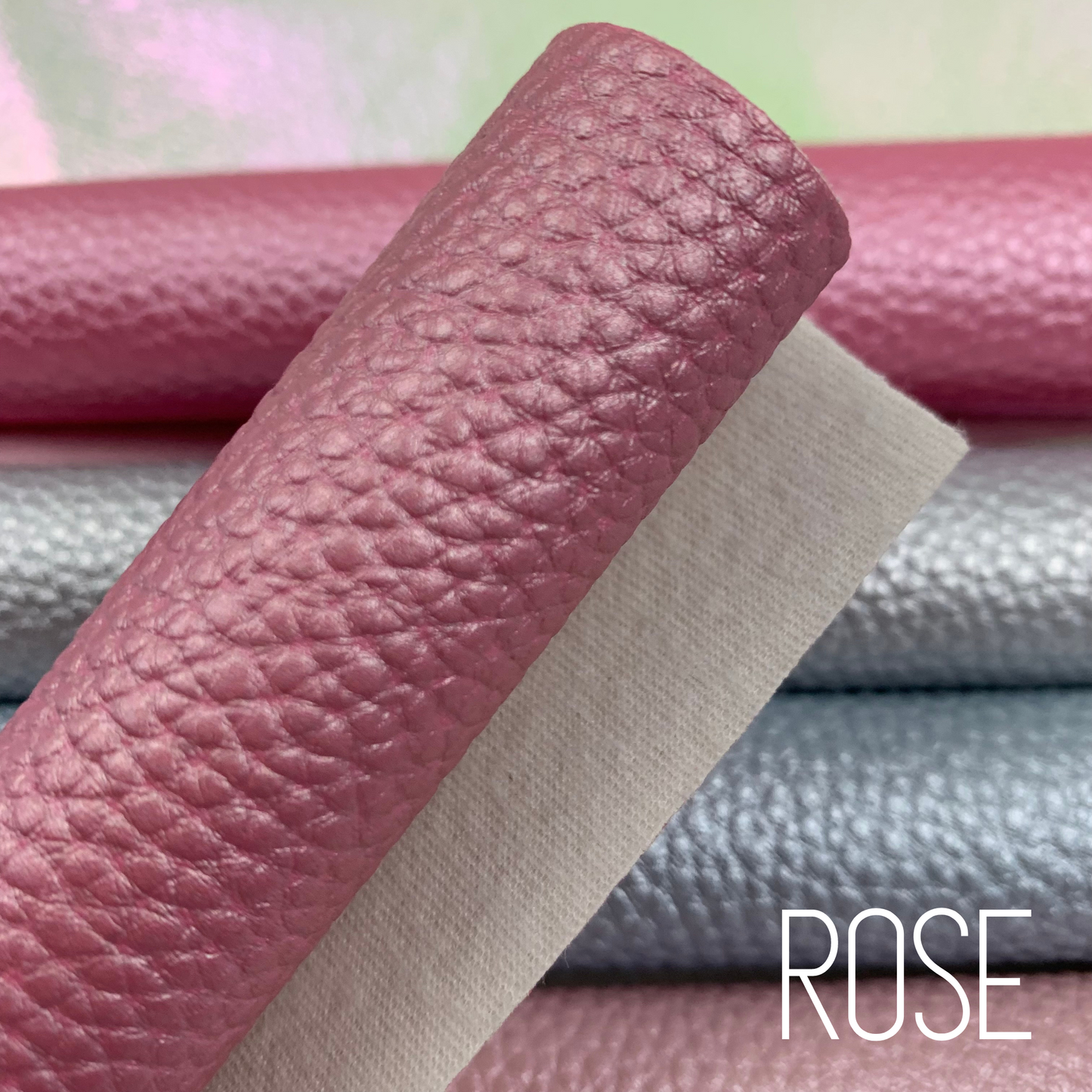 Pearlescent Pebble Litchi Faux Leather Sheets