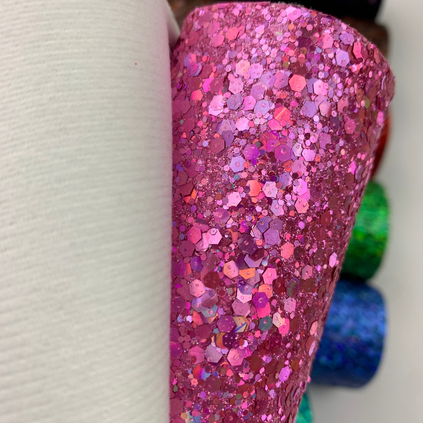 DISCO Chunky Glitter Faux Leather with Soft Felt Backing