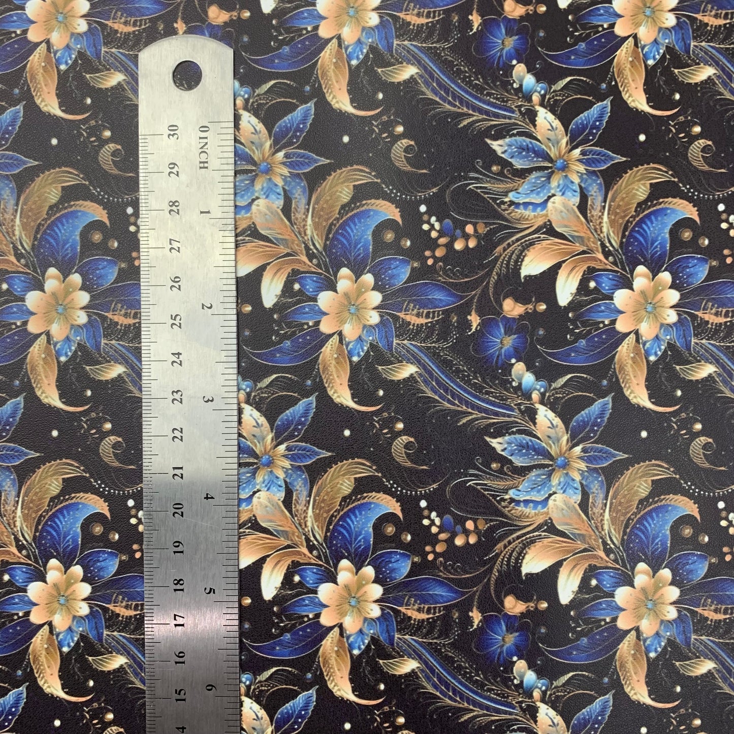 Batik Style Floral Medium scale Smooth Vinyl Custom Print