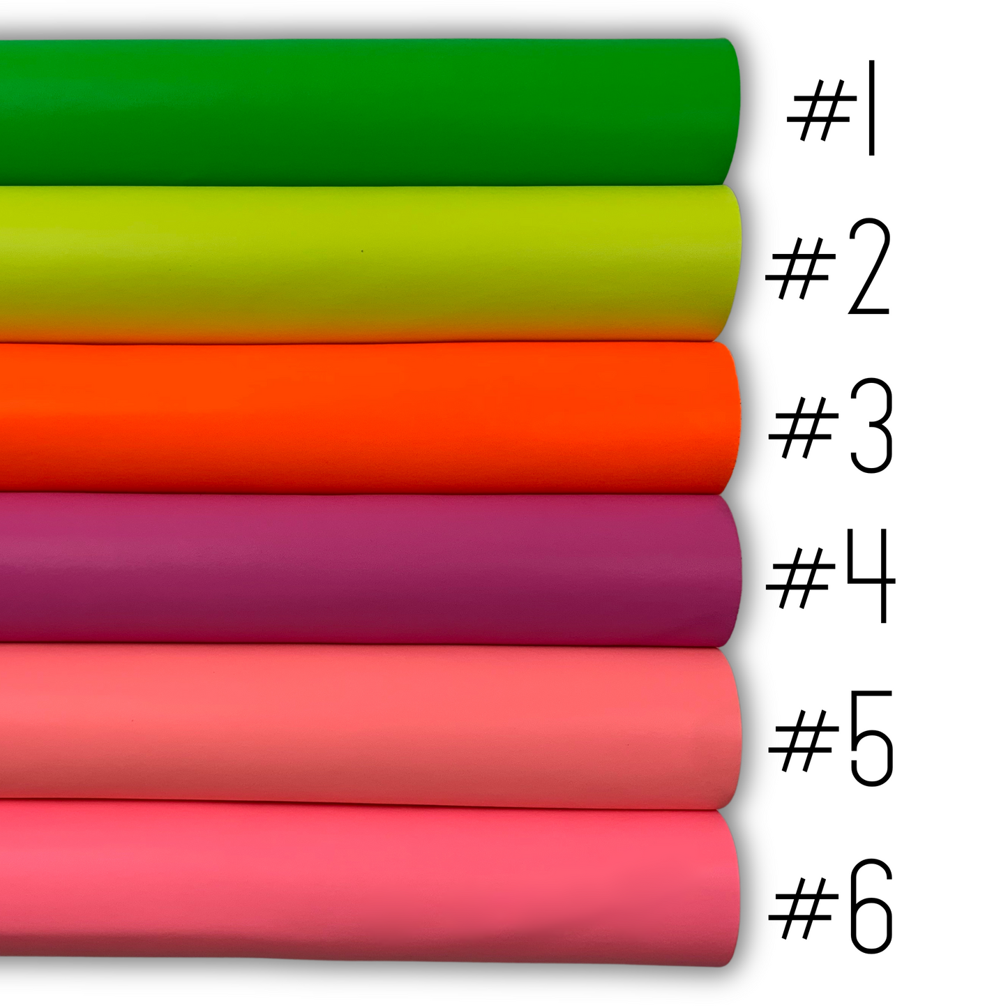 NEON LUSH Smooth Faux Leather with Soft Felt Backing