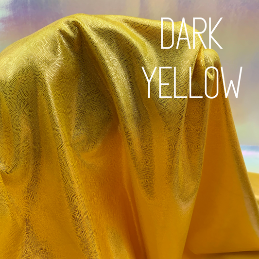 Dark Yellow Mini Dazzle Hologram Mystique Polyester Spandex Four Way Stretch Fabric