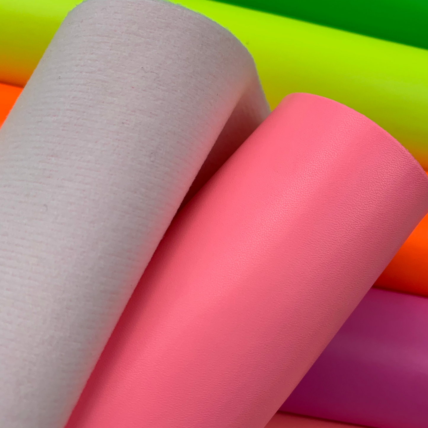 NEON LUSH Smooth Faux Leather with Soft Felt Backing