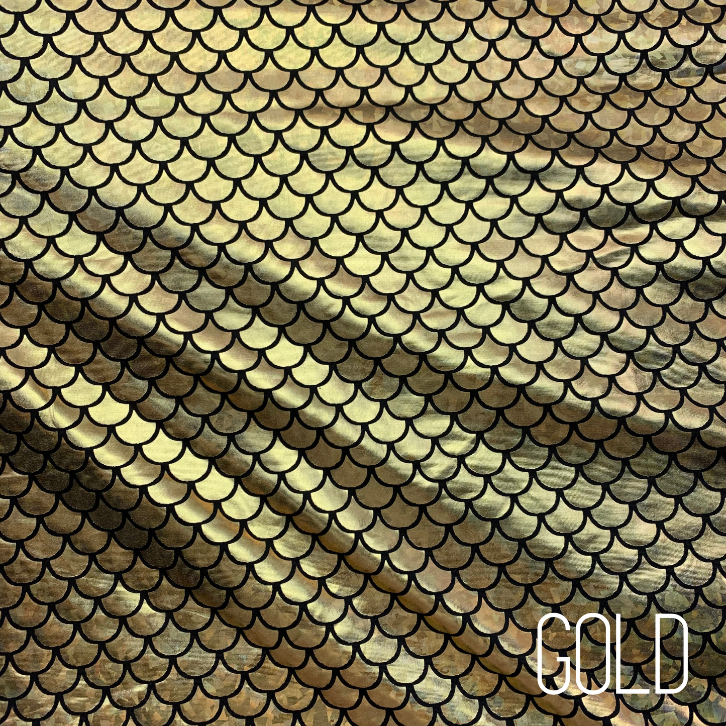 Mermaid Fish Scales Holographic Two way Stretch Polyester Spandex Fabric