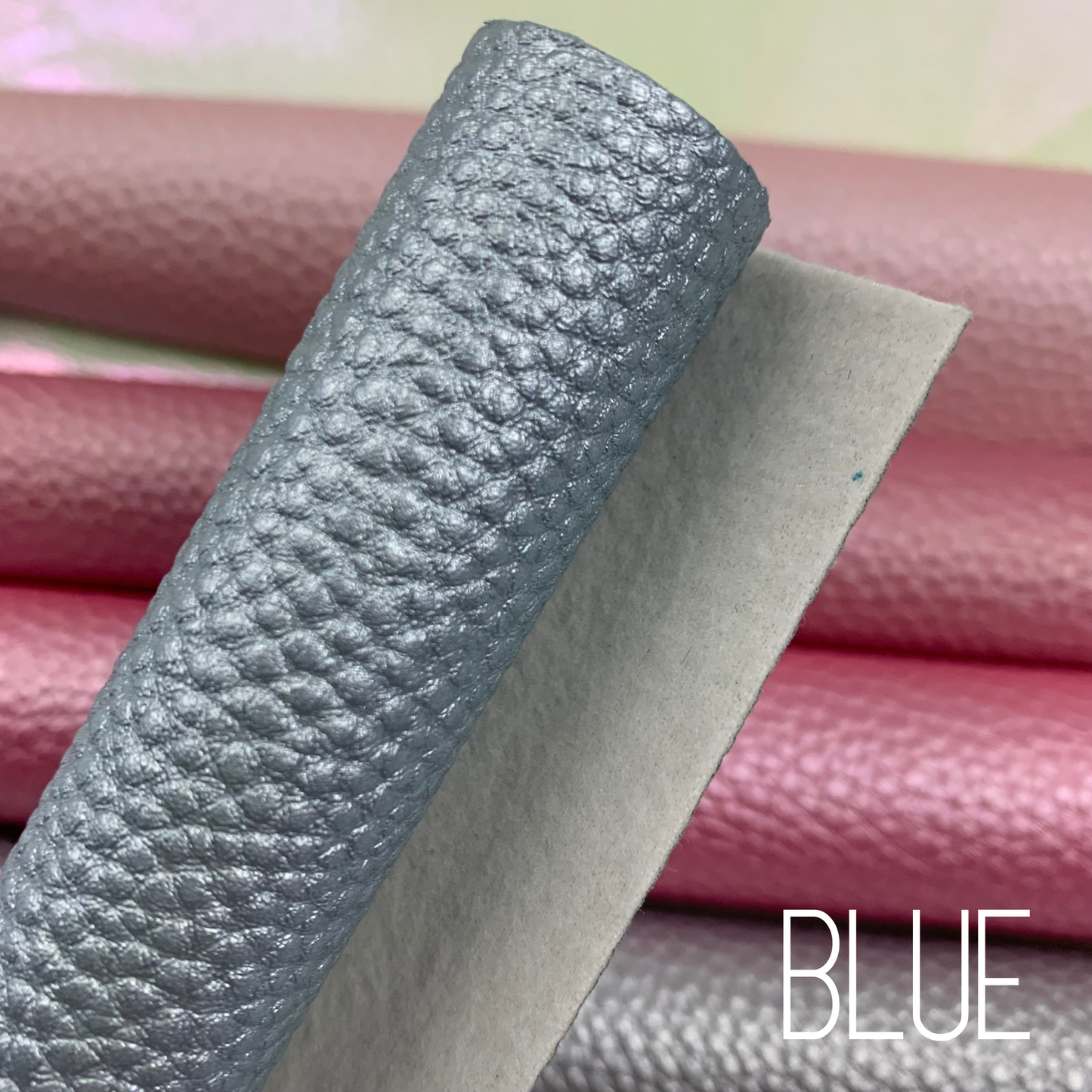 Pearlescent Pebble Litchi Faux Leather Sheets
