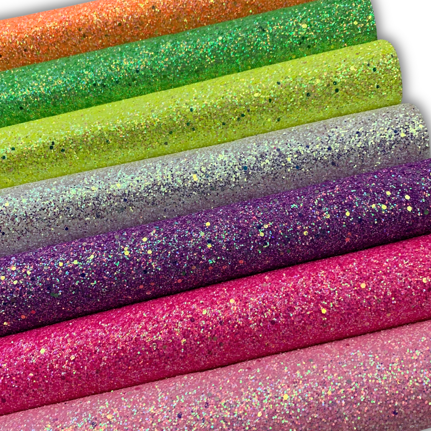 NEON LUSH Chunky Glitter Faux Leather with Soft Felt Backing