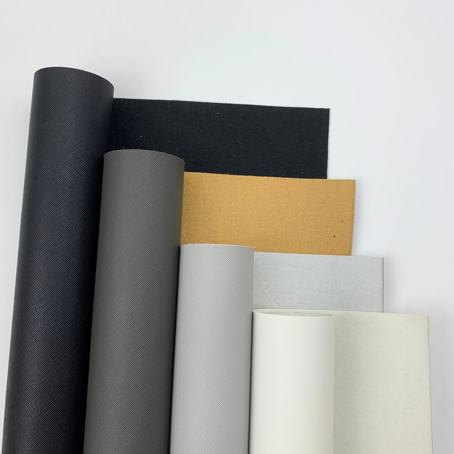 Saffiano Crosshatch Faux Leather Solid Colors - 1/3 and 1/2 yard Rolls