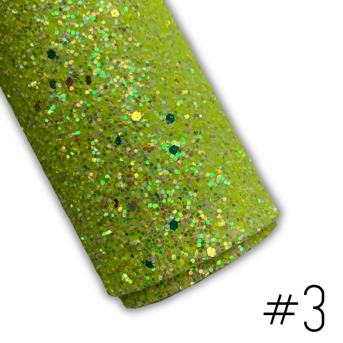 NEON LUSH Chunky Glitter Faux Leather with Soft Felt Backing