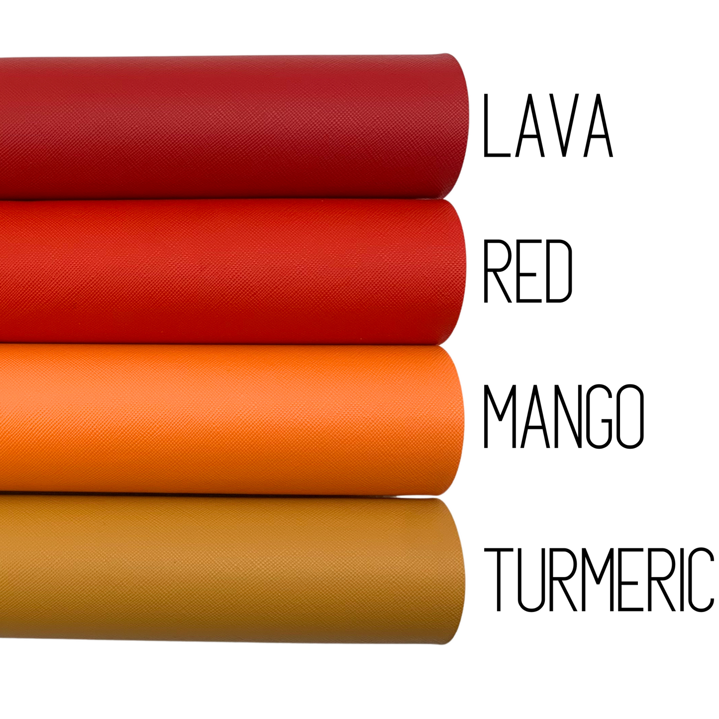 Saffiano Crosshatch Faux Leather Solid Colors - 1/3 yard Rolls
