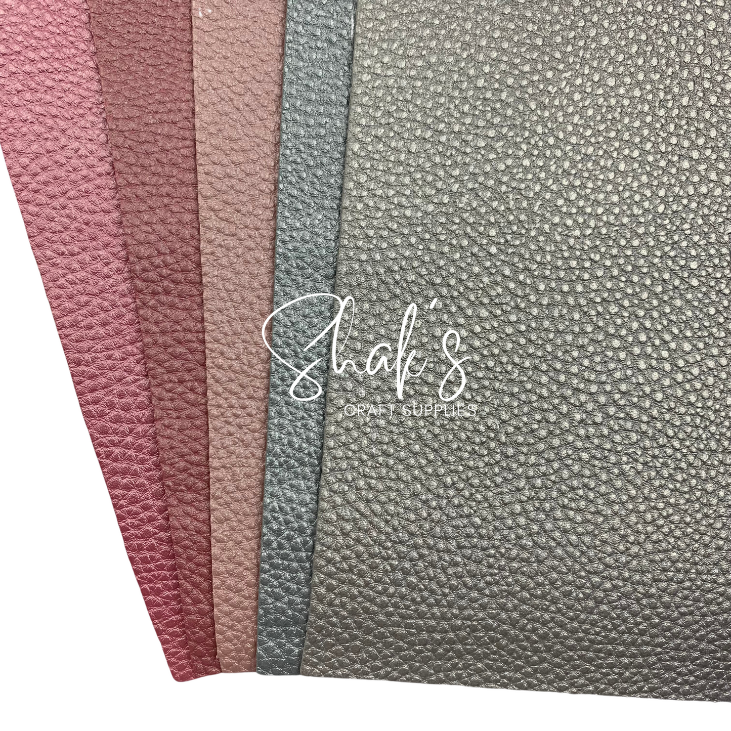 Pearlescent Pebble Litchi Faux Leather Sheets