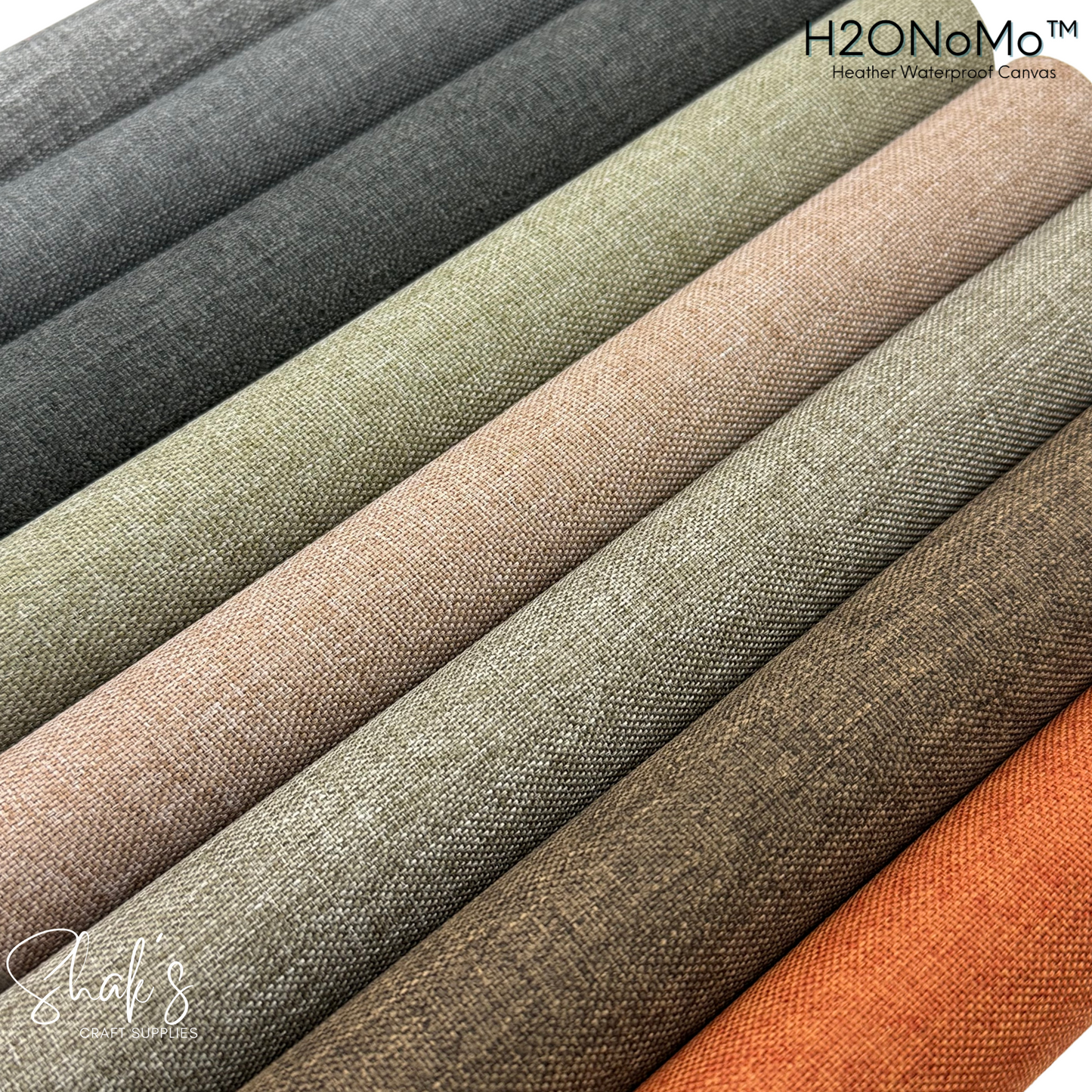 H2ONoMo™ Heather Waterproof Canvas 1/2 Yard Rolls