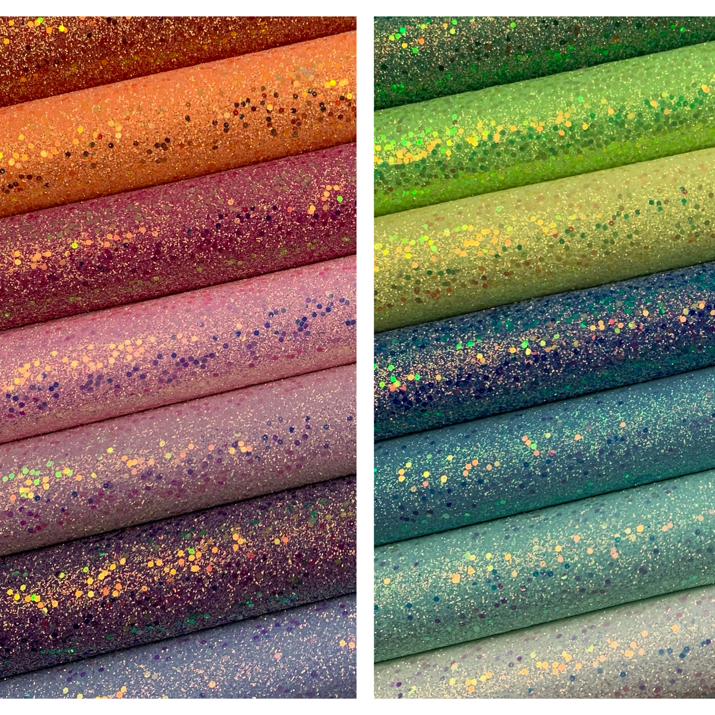 Iridescent Sequin Chunky Glitter Faux Leather