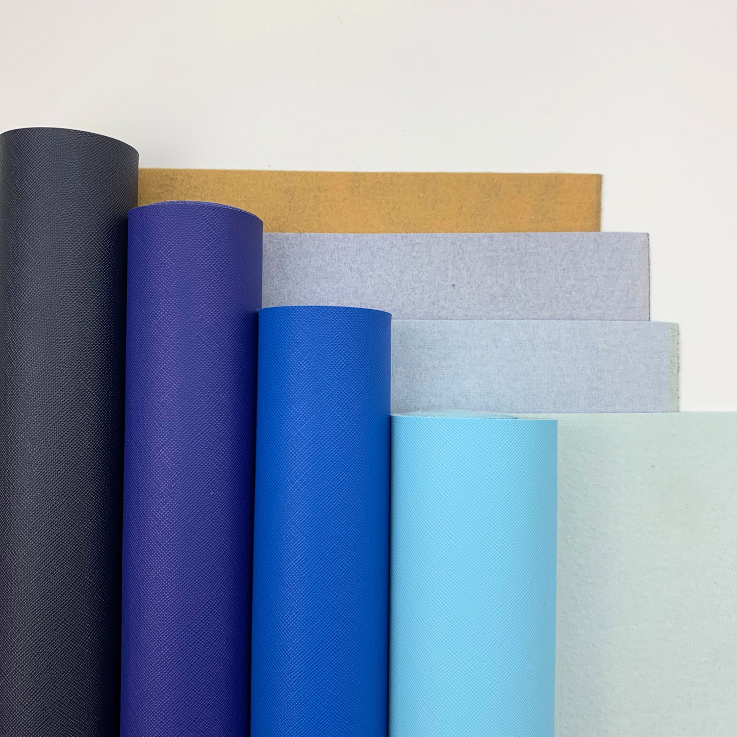 Saffiano Crosshatch Faux Leather Solid Colors - 1/3 yard Rolls