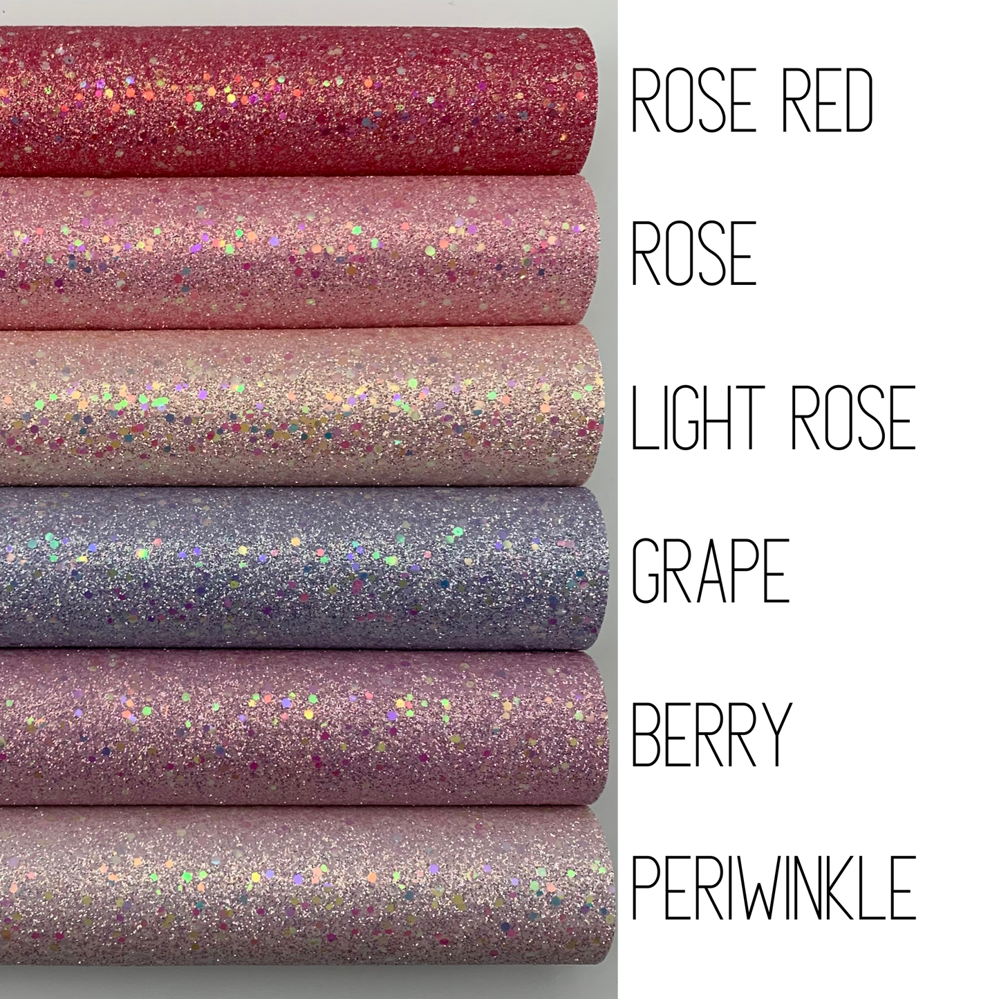 Light Sequin Chunky Glitter Faux Leather