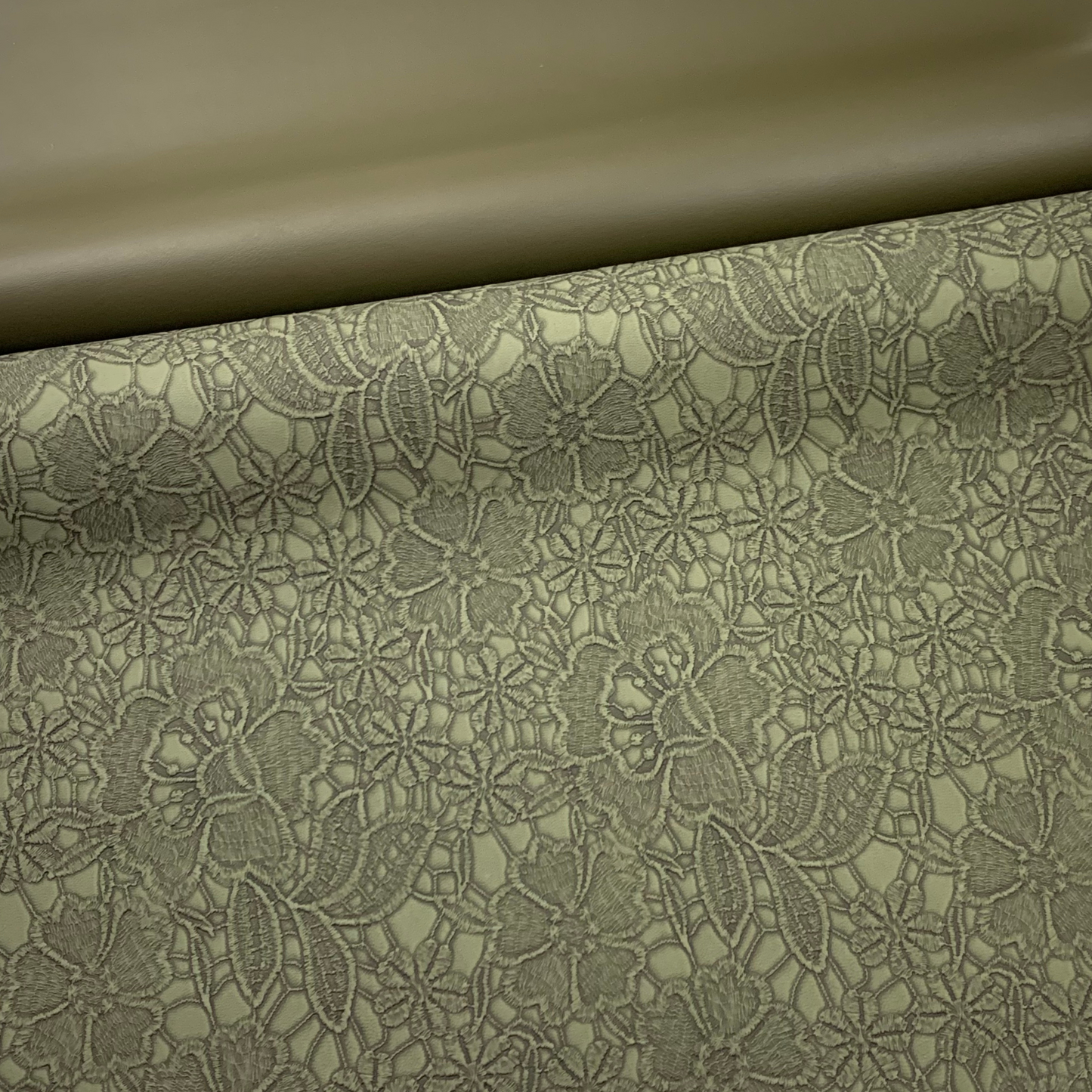 FOREST "Embossed Blooms" Faux Leather Half Yard Roll