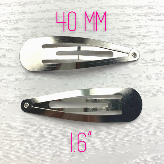 40mm (1.6”) Tear Drop Snap Clips - Pack of 100