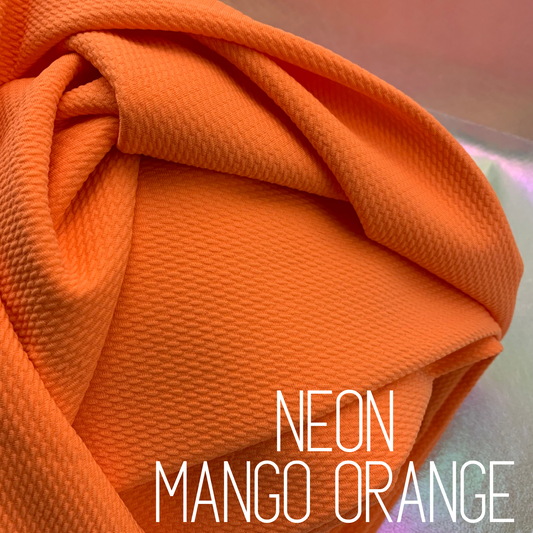 Neon Mango Orange Bullet Liverpool Stretchy Spandex Fabric