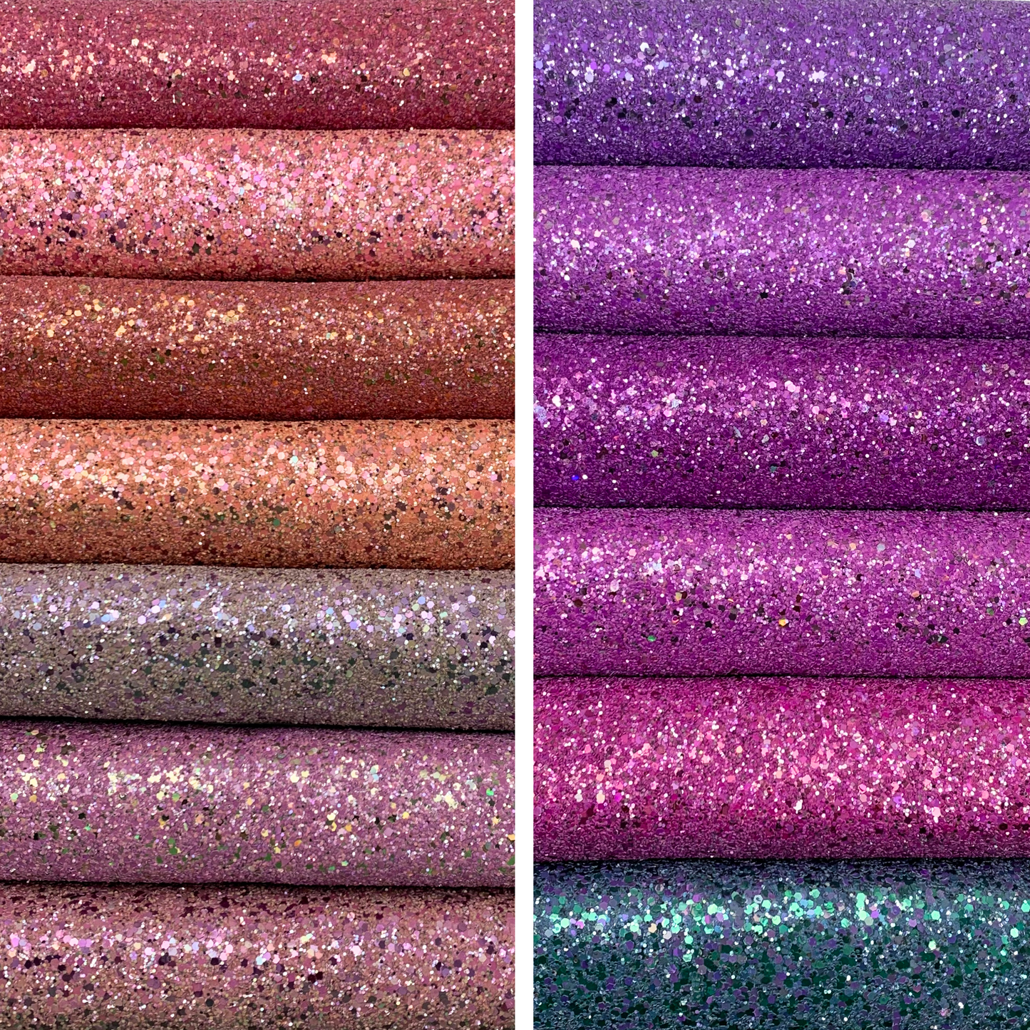 LUXE Chunky Glitter Faux Leather with Soft Felt Backing