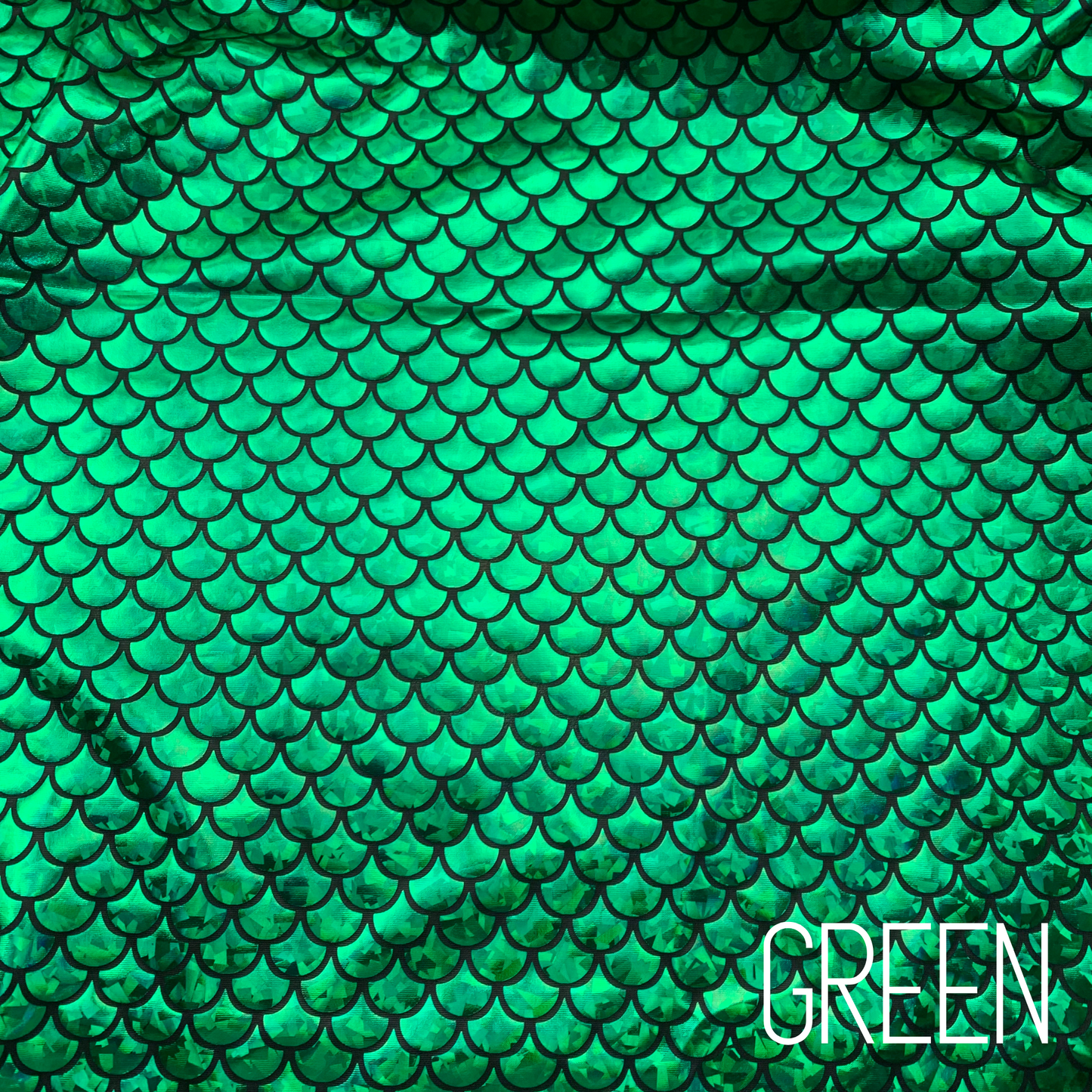 Mermaid Fish Scales Holographic Two way Stretch Polyester Spandex Fabric