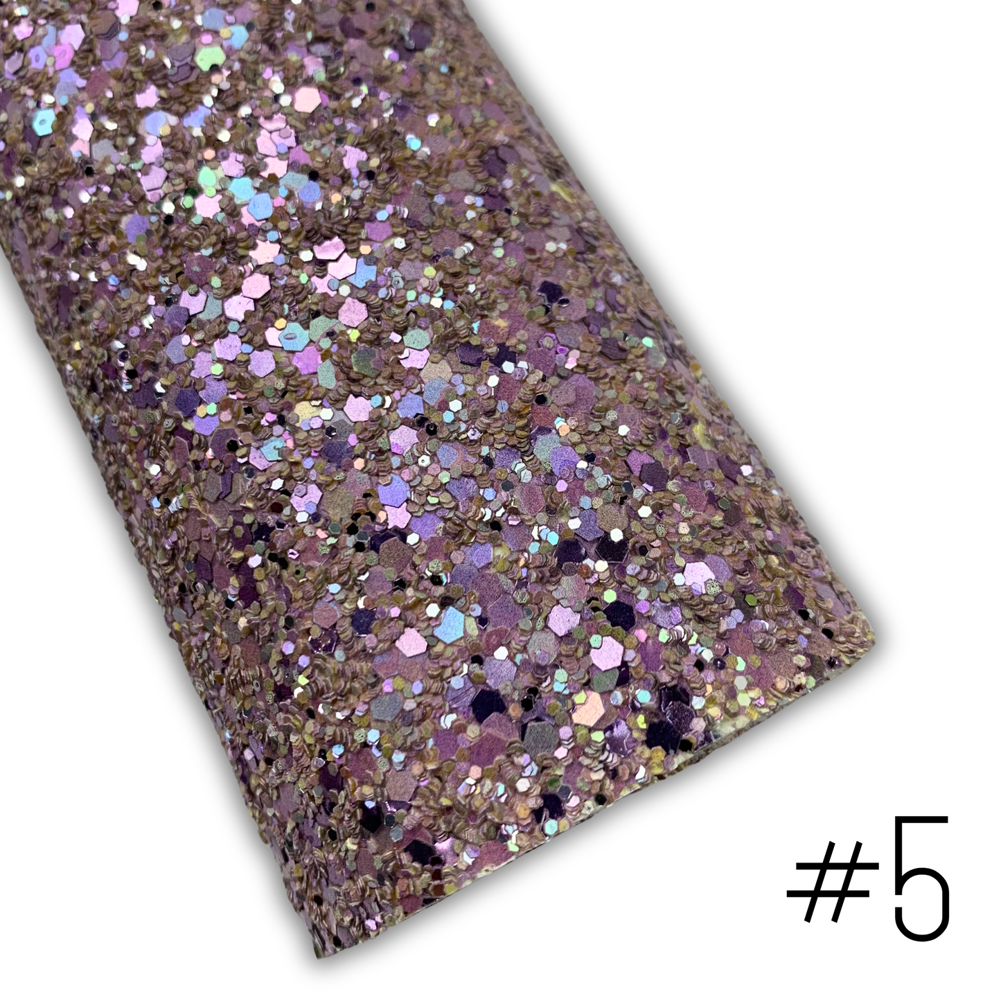 LUXE Chunky Glitter Faux Leather with Soft Felt Backing