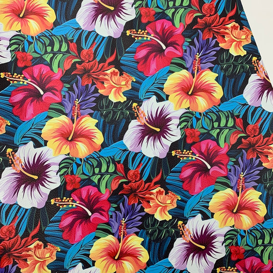 Floral Tropics Large scale Pebble Vinyl Custom Print