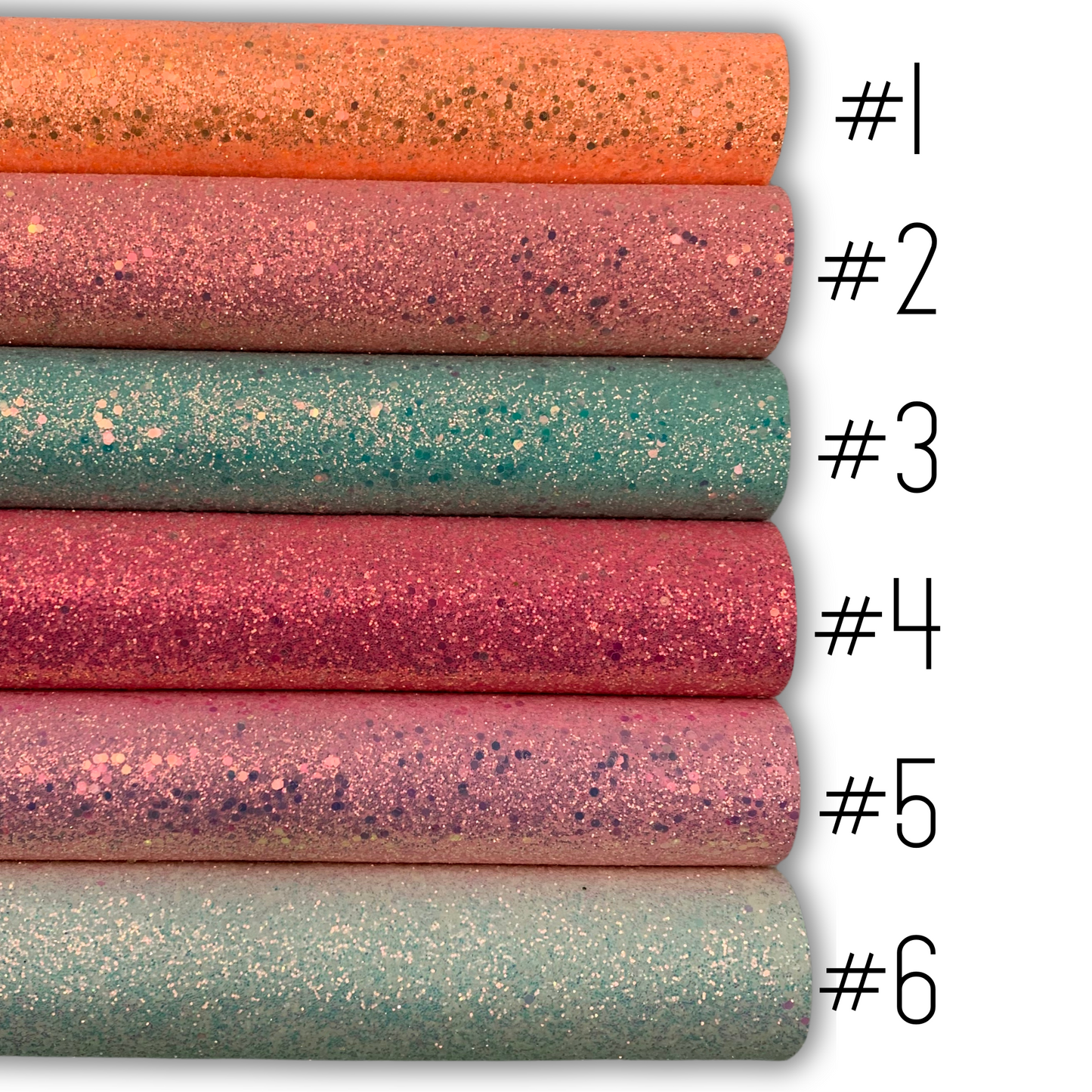 GLOW IN THE DARK Chunky Glitter Faux Leather with Soft Felt Backing