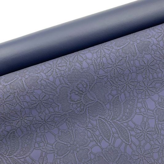 CLOUD BURST "Embossed Blooms" Faux Leather Half Yard Roll