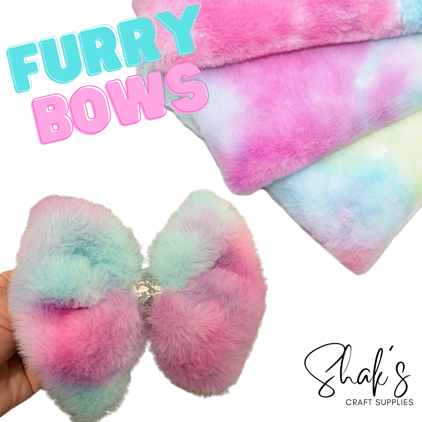 #4 Tie Dye Faux Rabbit Fur Fluffy Plush Two Way Stretch Polyester Fabric SUPER SOFT