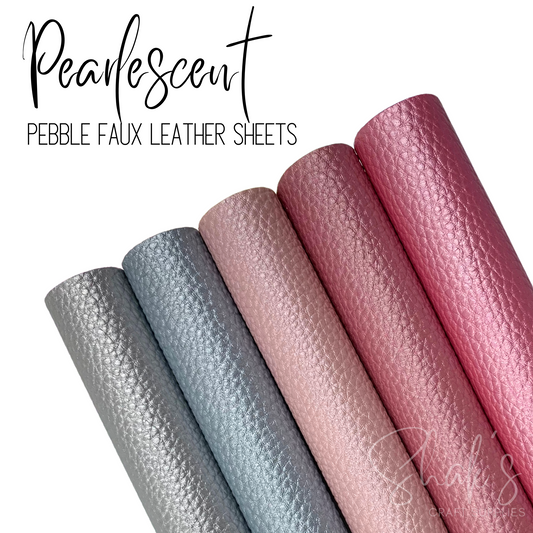 Pearlescent Pebble Litchi Faux Leather Sheets