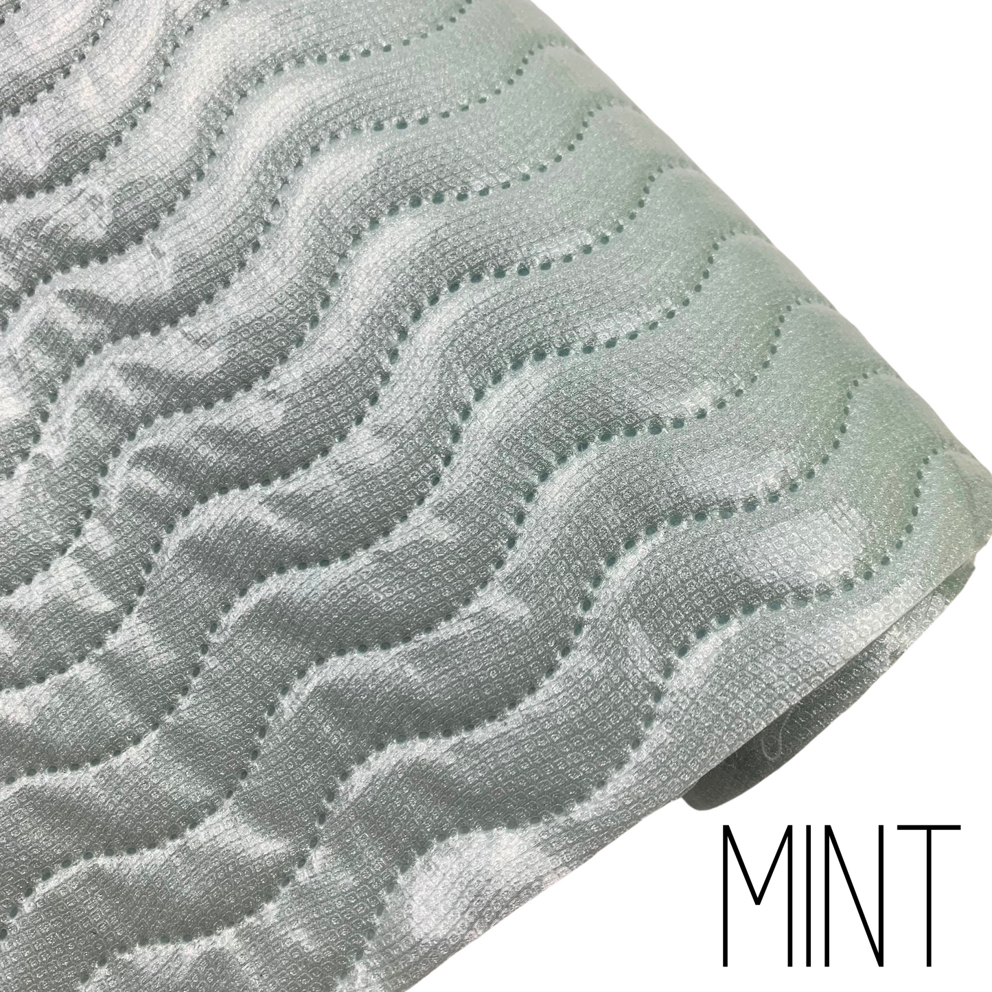 Wavy Quilted Faux Leather Half Yard Roll