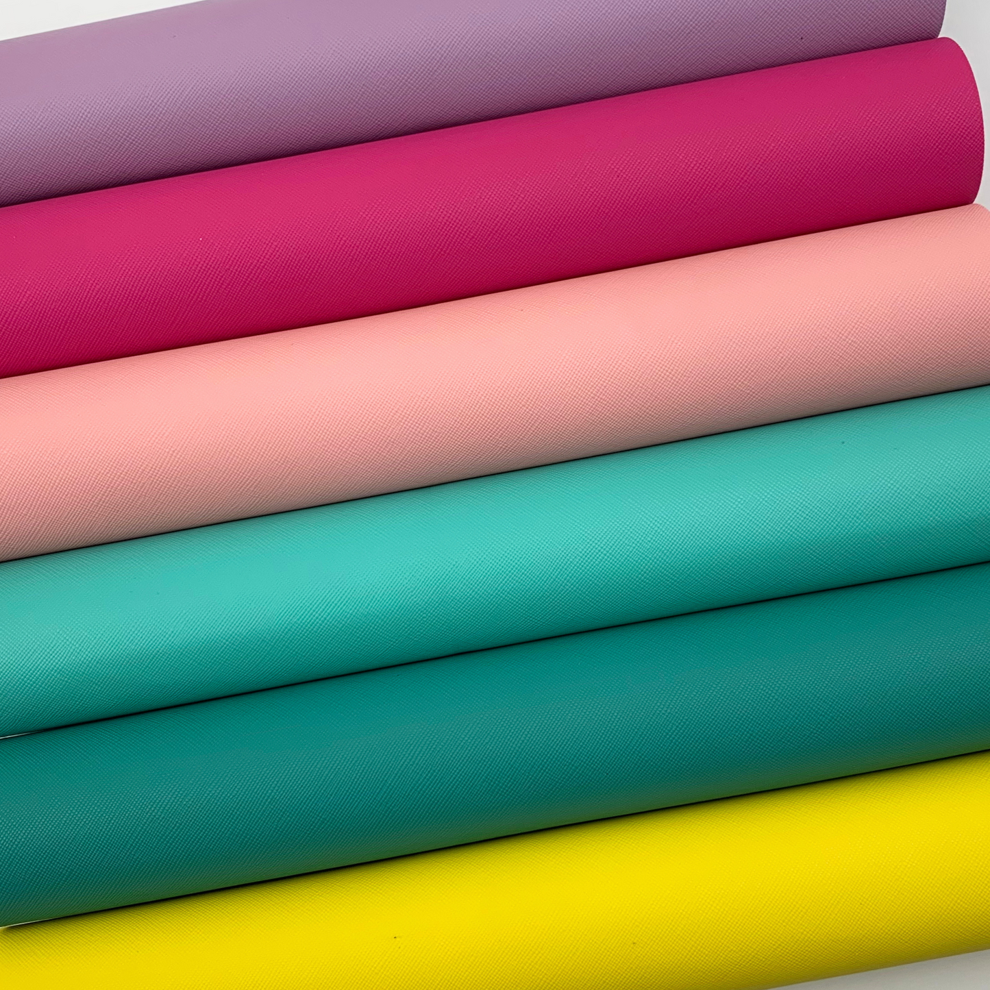 Saffiano Crosshatch Faux Leather Solid Colors - 1/3 and 1/2 yard Rolls