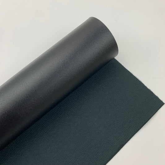 “Connie’s Favorite” Black Smooth .9mm Faux Leather Half Yard Roll
