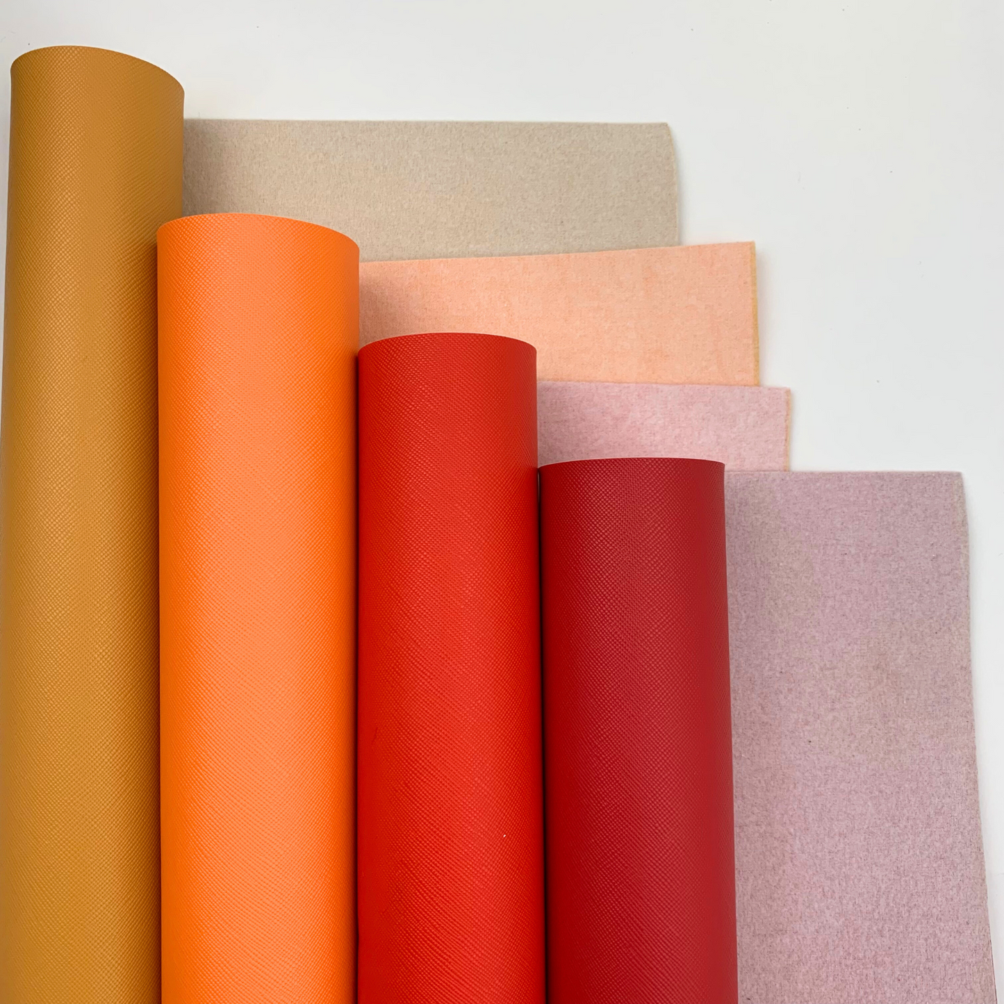 Saffiano Crosshatch Faux Leather Solid Colors - 1/3 yard Rolls