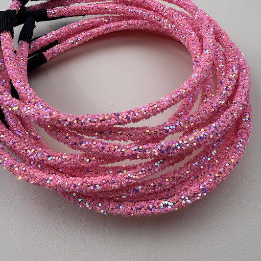 NEW COLOR! Pink Chunky Glitter Headband