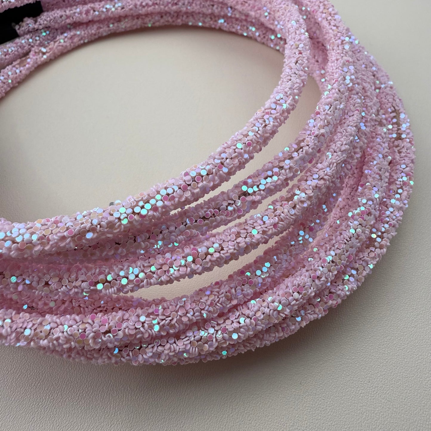 NEW COLOR! Light Pink AB Chunky Glitter Headband