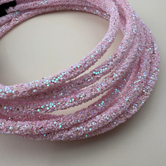NEW COLOR! Light Pink AB Chunky Glitter Headband
